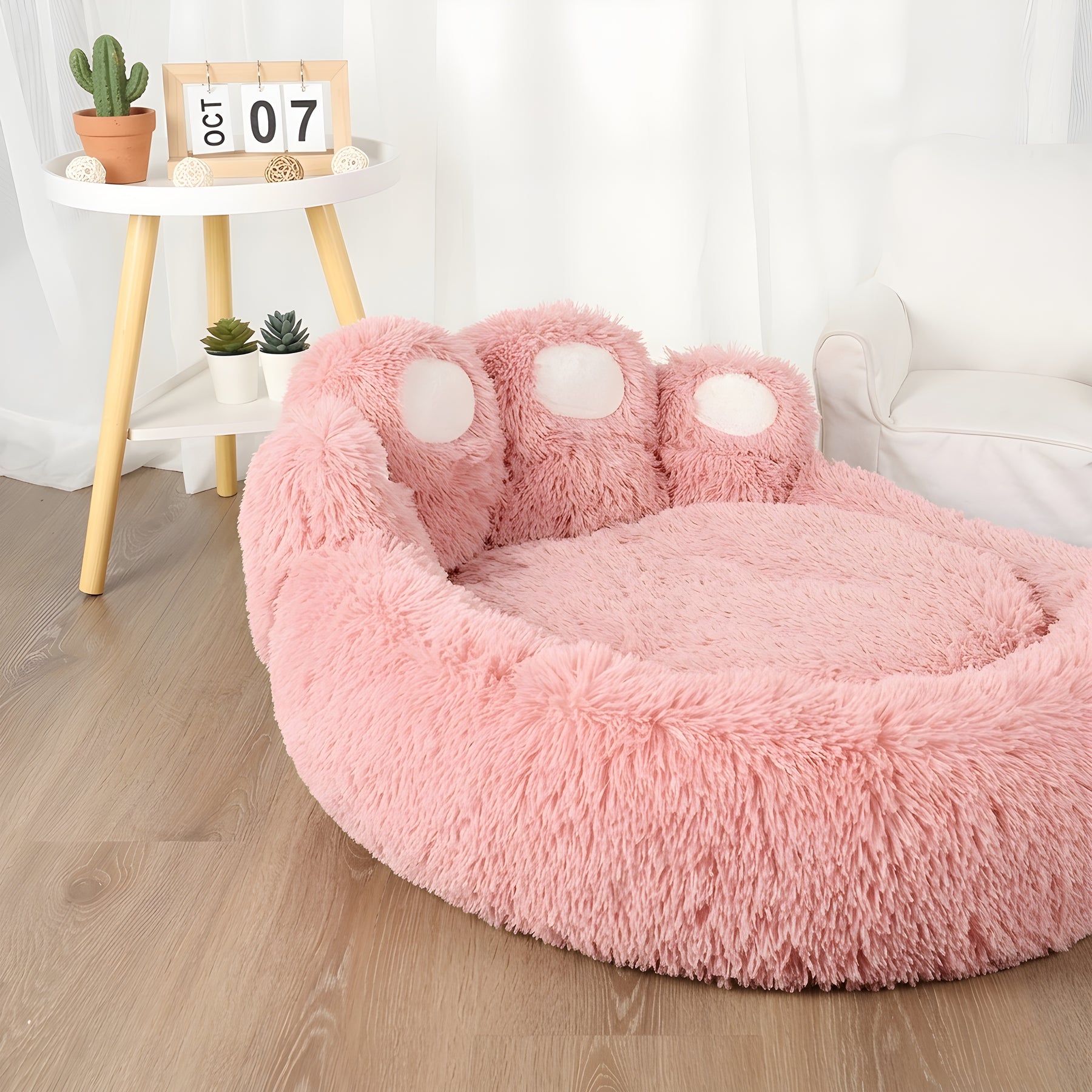 Tessuto in peluche ultra morbido e imbottitura della cuccia PixePaw